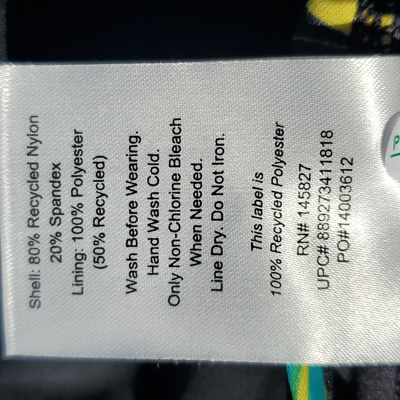 NEW Eco Beach Black Floral High Neck One Piece Swimsuit Size M - Picture 13 of 14